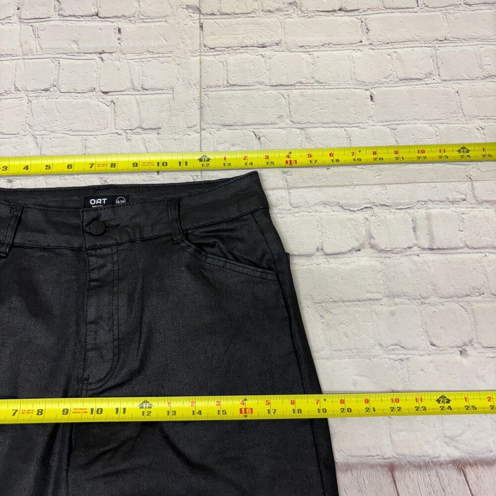 OAT New York Women Wide Leg Jeans Size 8/29 Black Denim D015 -15 - Picture 3 of 16